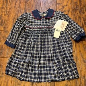 Vintage, brand new with tags, Plaid Long Sleeve Dress by House of Hatten